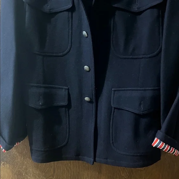 Armani Jeans Dark Blue Utility Jacket with Metallic Accents - Picture 10 of 14